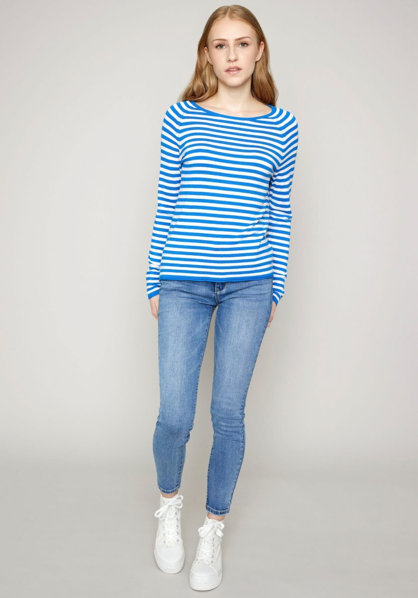 Hailys Gebreide trui LS V SK Ma44rin Stripe (1-delig)