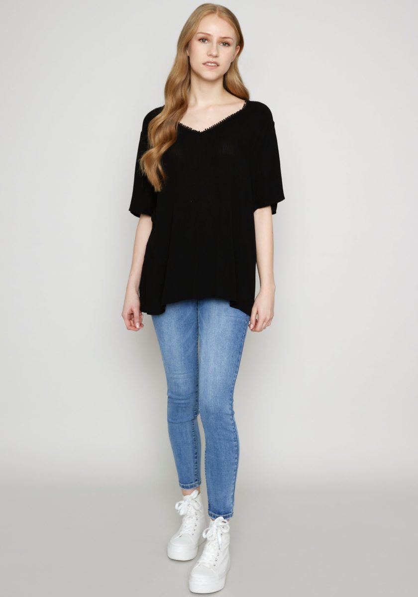Zabaione Shirt met gehaakte inzet (1-delig)