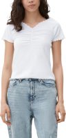 Q/S designed by T-shirt met gebogen rand