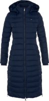 Tommy Jeans Doorgestikte jas TJW BASIC HOODED COAT met Tommy Jeans-logoborduursel