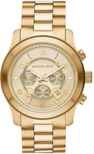 Michael Kors horloge MK9074 Runway goudkleurig