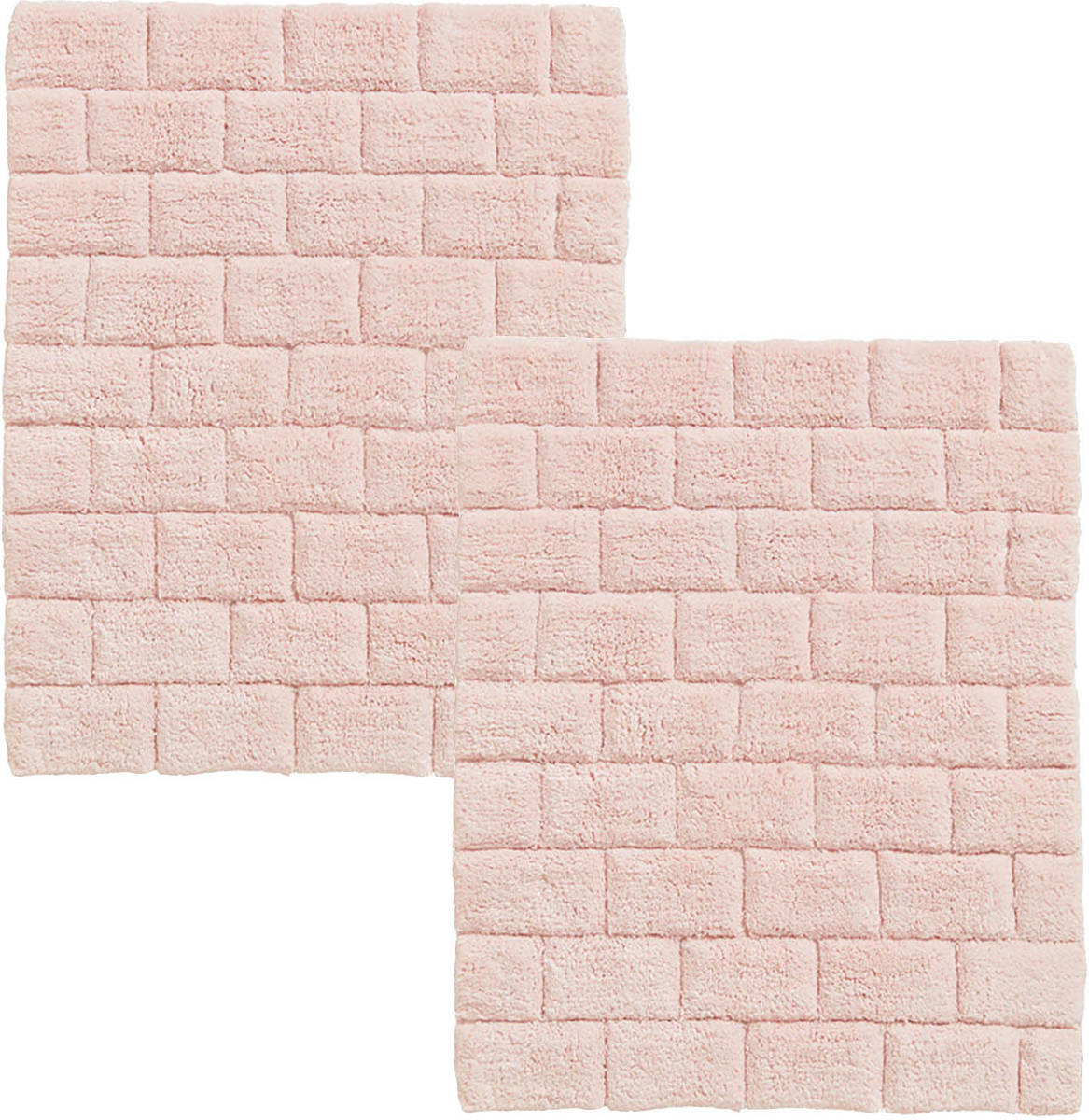 Seahorse badmat Metro - 50x60 cm - Pearl Pink - Set van 2
