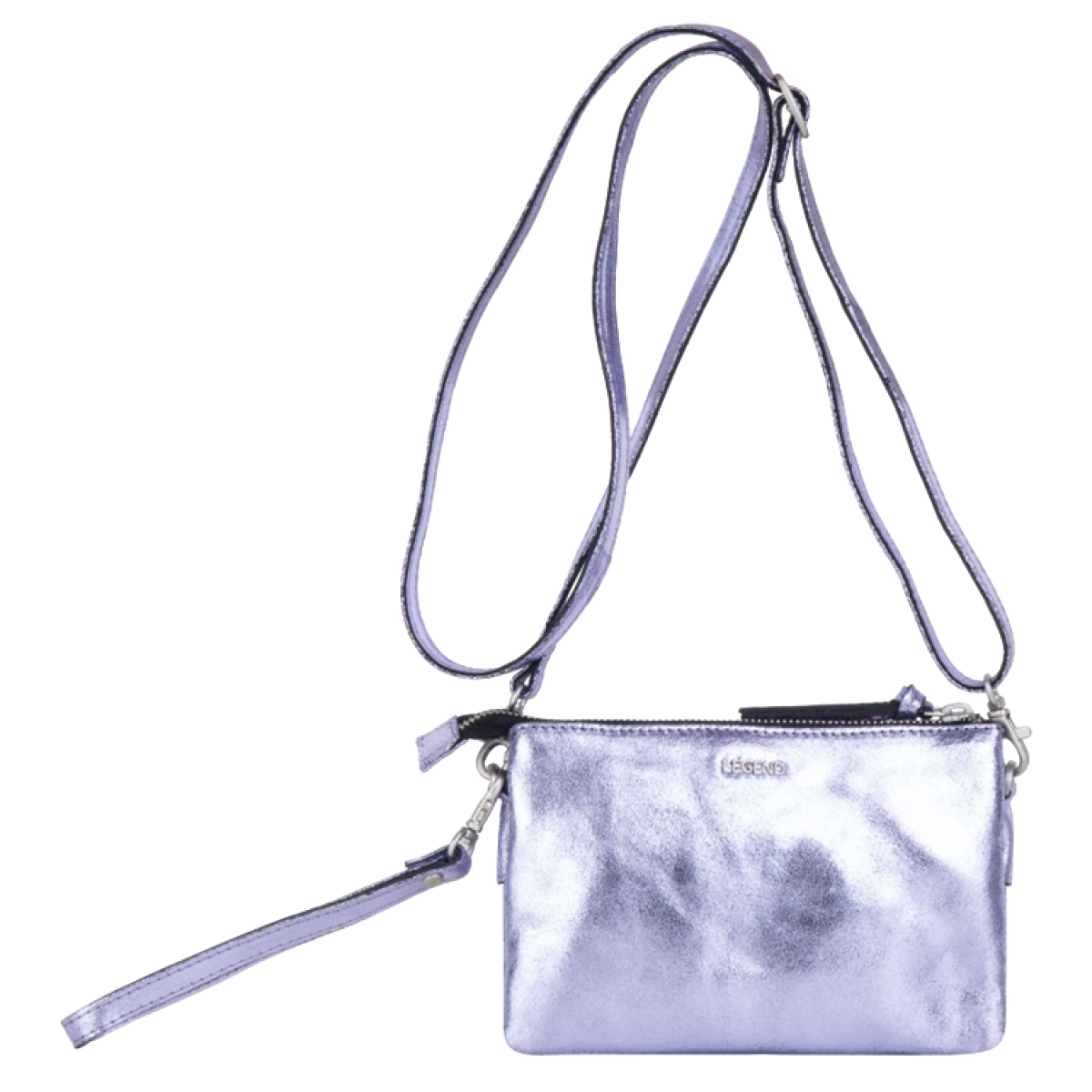 Legend leren crossbody tas COMO metallic paars