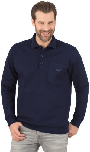 Trigema Sweatshirt Trigema Polo met lange mouwen in sweatkwaliteit