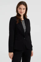 WE Fashion jersey getailleerde Liz blazer met stretch paars