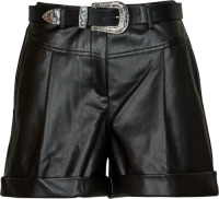 Morgan imitatieleren high waist loose fit short zwart