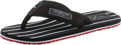 Tommy hilfiger Teenslippers PATCH HILFIGER BEACH SANDAL met gestreepte binnenzool