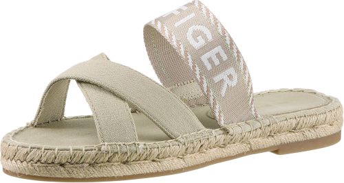 Tommy hilfiger Slippers SEASONAL WEBBING SANDAL met beleg van raffia