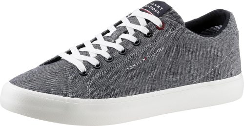 Tommy hilfiger Sneakers TH HI VULC CORE LOW CHAMBRAY met opgestikt logo op de tong