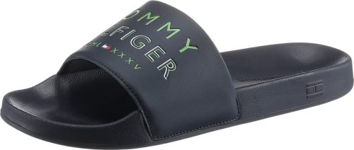 Tommy hilfiger Slippers HILFIGER EMBOSSED POOL SLIDE met een logo-opschrift