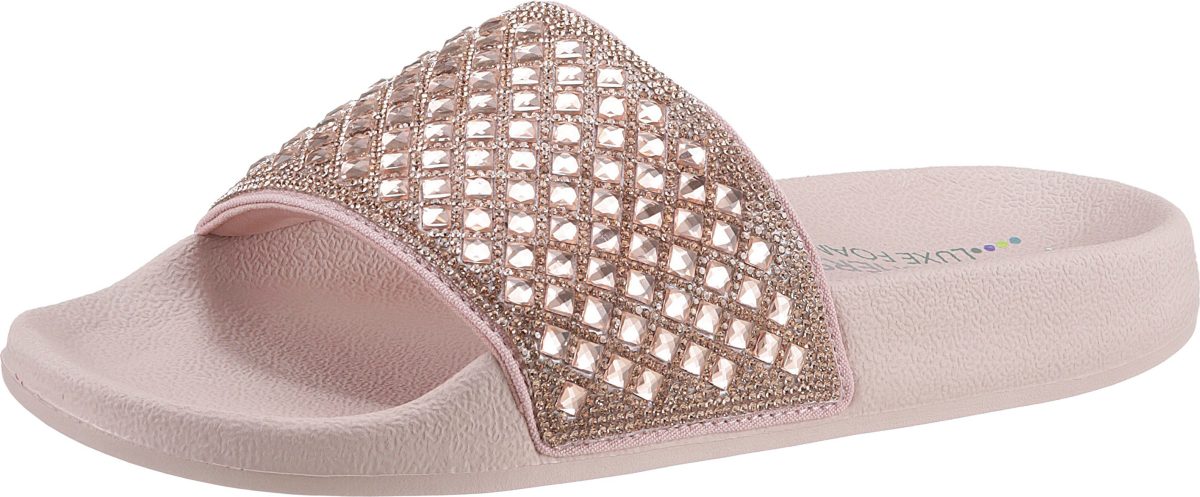 Skechers Slippers POP UPS SLIDE BY met fonkelende band
