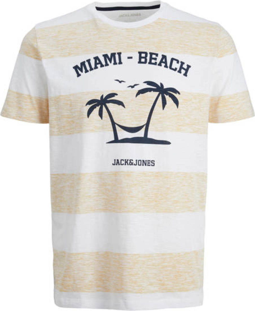Jack & Jones gestreept regular fit T-shirt JJSUMMER jojoba