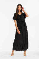Imagine maxi jurk viscose crinkle zwart