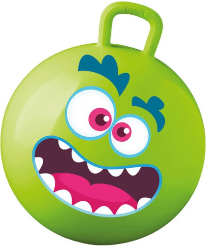 Summer Play Skippybal met smiley - groen - 50 cm - buitenspeelgoed voor kinderen