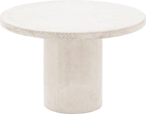 Goossens Salontafel Stone rond, beton wit, urban industrieel, 50 x 31 x 50 cm
