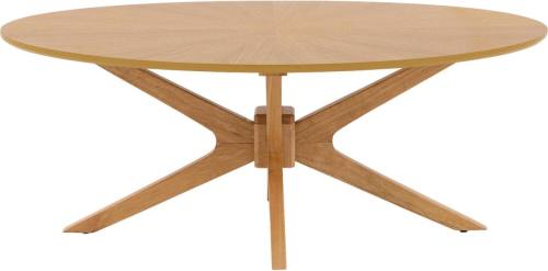 Goossens Basic Salontafel Sanoa ovaal, hout eiken blank, modern design, 120 x 45 x 70 cm