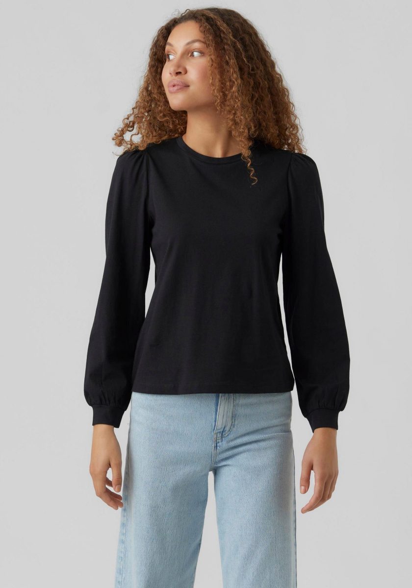 VERO MODA Shirt met lange mouwen VMKERRY LS O-NECK TOP VMA NOOS