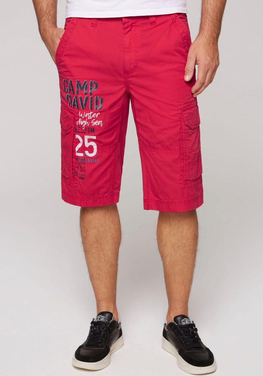 CAMP DAVID Skaterbermuda met cargozakken
