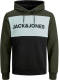 Jack & Jones ESSENTIALS regular fit hoodie olijfgroen