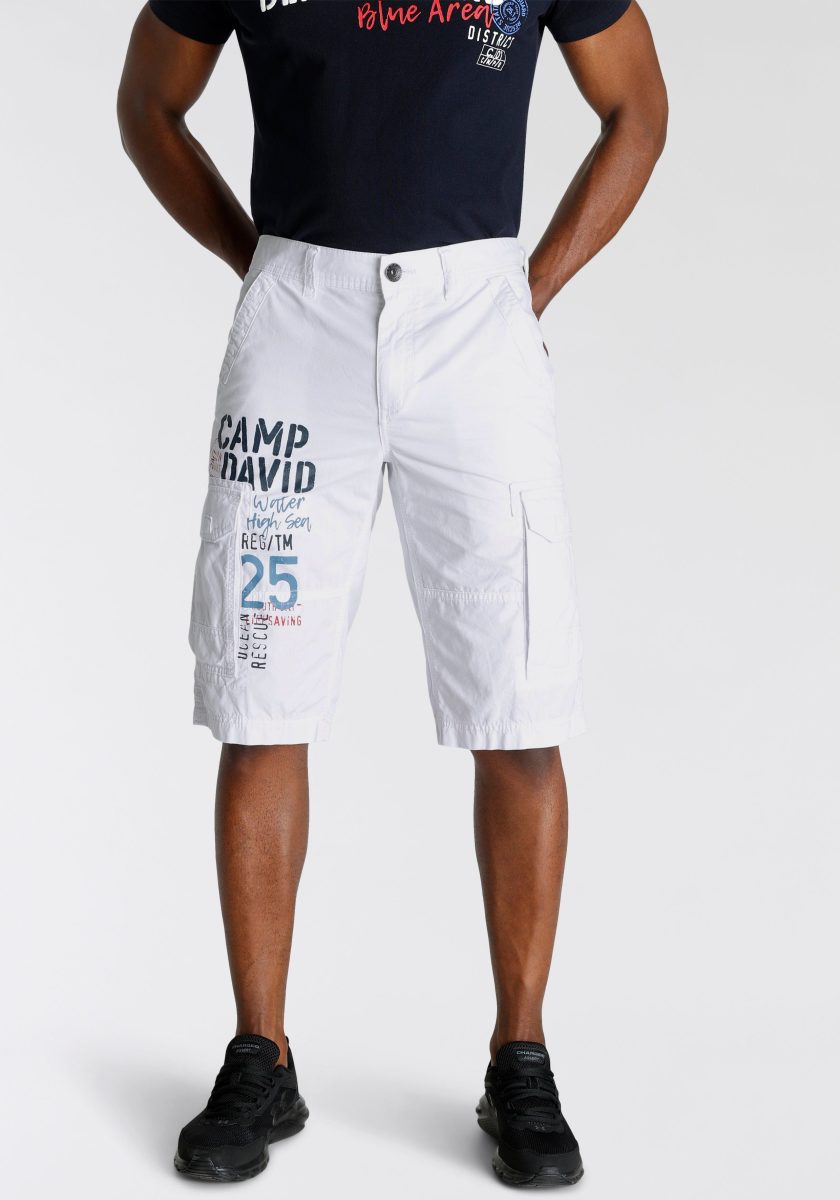 CAMP DAVID Skaterbermuda met cargozakken