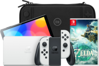 Nintendo Switch OLED Wit + Zelda: Tears of the Kingdom + Bluebuilt Beschermhoes
