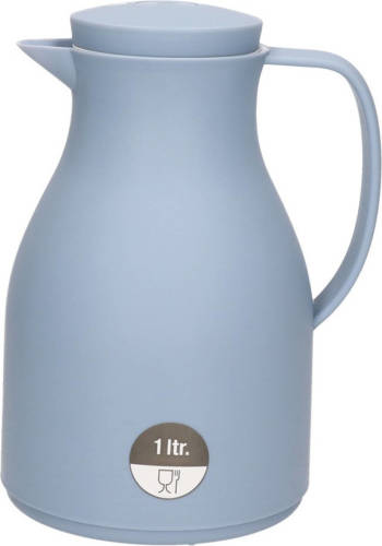 CHI Koffiekan/isoleerkan blauw met drukknop 1 liter - Thermoskannen