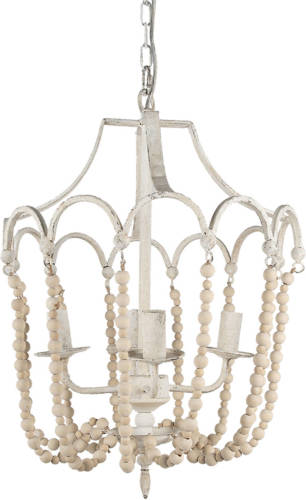 HAES deco - Hanglamp - Shabby Chic - Vintage / Retro Lamp, 40x40x60 cm - Hanglamp Eettafel, Hanglamp Eetkamer