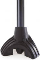 moretti wandelstok met brede voet zwart