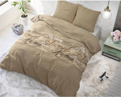 Sleeptime st royal luxury taupe - dekbedovertrek: 1-persoons (140 cm)