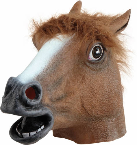 Bristol novelty Paarden masker bruin voor volwassenen - Verkleedmaskers