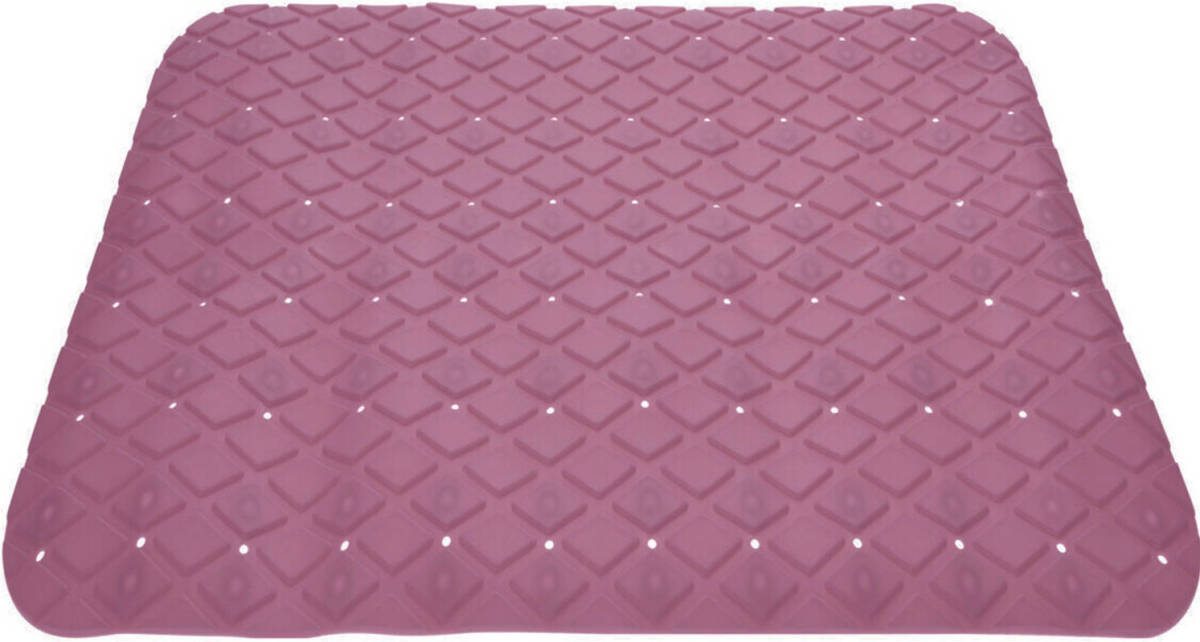 Excellent Houseware Anti-slip badmat oud roze 55 x 55 cm vierkant - Badmatjes