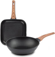 Rosmarino Black Line Grillpan 28cm & wokpan 30cm