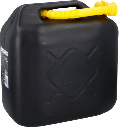 Dunlop Jerrycan 20 Liter - Benzine en Water - UN-Gecertificeerd - Incl. Trechter/Benzineslang - Zwart/Geel