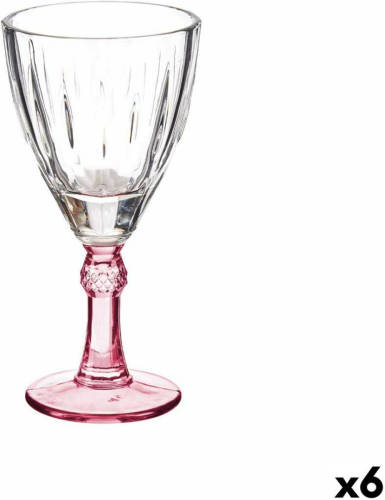 Vivalto Wijnglas Kristal Roze 6 Stuks (275 ml)