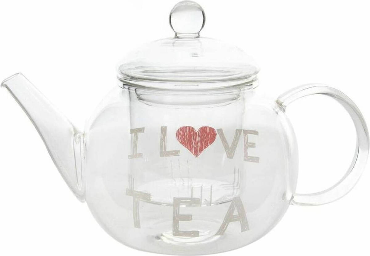 Theepot DKD Home Decor 250 ml 14 x 8 x 15 cm Transparant