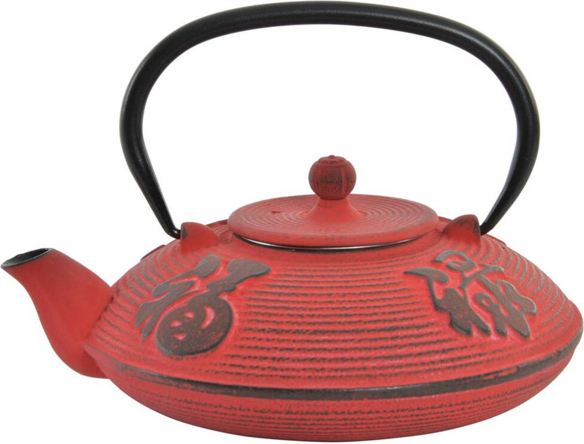 Theepot DKD Home Decor Rood 800 ml
