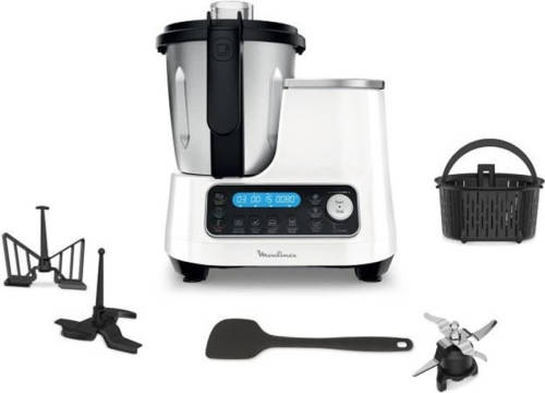 Moulinex HF452110 Clickchef Multifunctionele robotkoker, 2 L, Compact, 32 functies, Geïntegreerde weegschaal, Stoommand