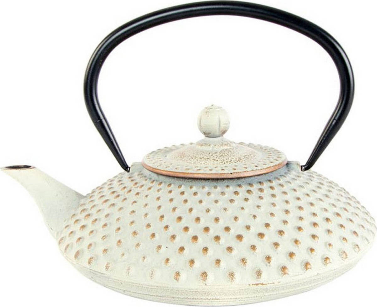 Theepot DKD Home Decor Gouden Wit 1,25 L