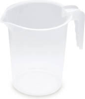 Forte Plastics Plasticforte schenkkan/maatbeker/mengkan - transparant plastic - 1,2 liter - Schenkkannen