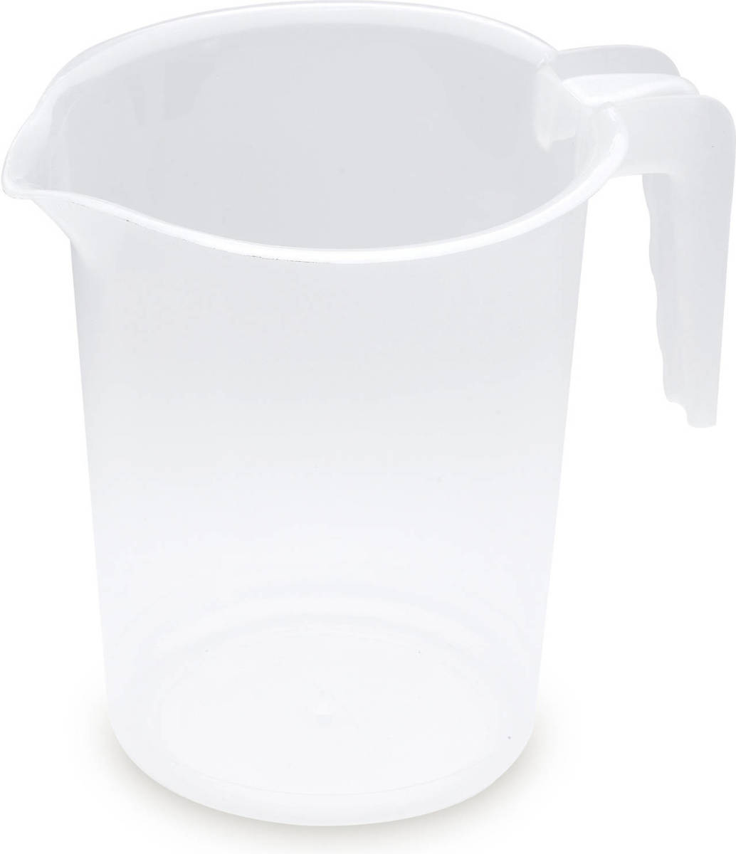 Forte Plastics Plasticforte schenkkan/maatbeker/mengkan - transparant plastic - 1,2 liter - Schenkkannen