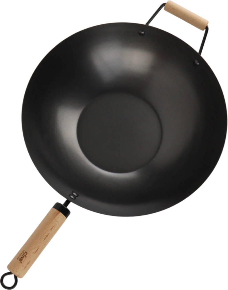 Orange85 Wokpan - met houten handvat - 35.5cm