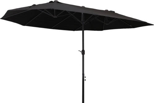 Zenzee Tuinparasol - Terrasparasol - Parasols - Ovaal - Zwart - 460 x 270 x 240 cm