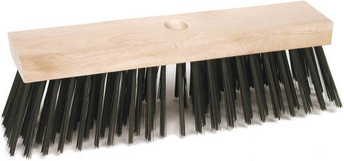Betra Bezemkop buiten - zwart - FSC hout/staaldraad - 30 cm - Bezem