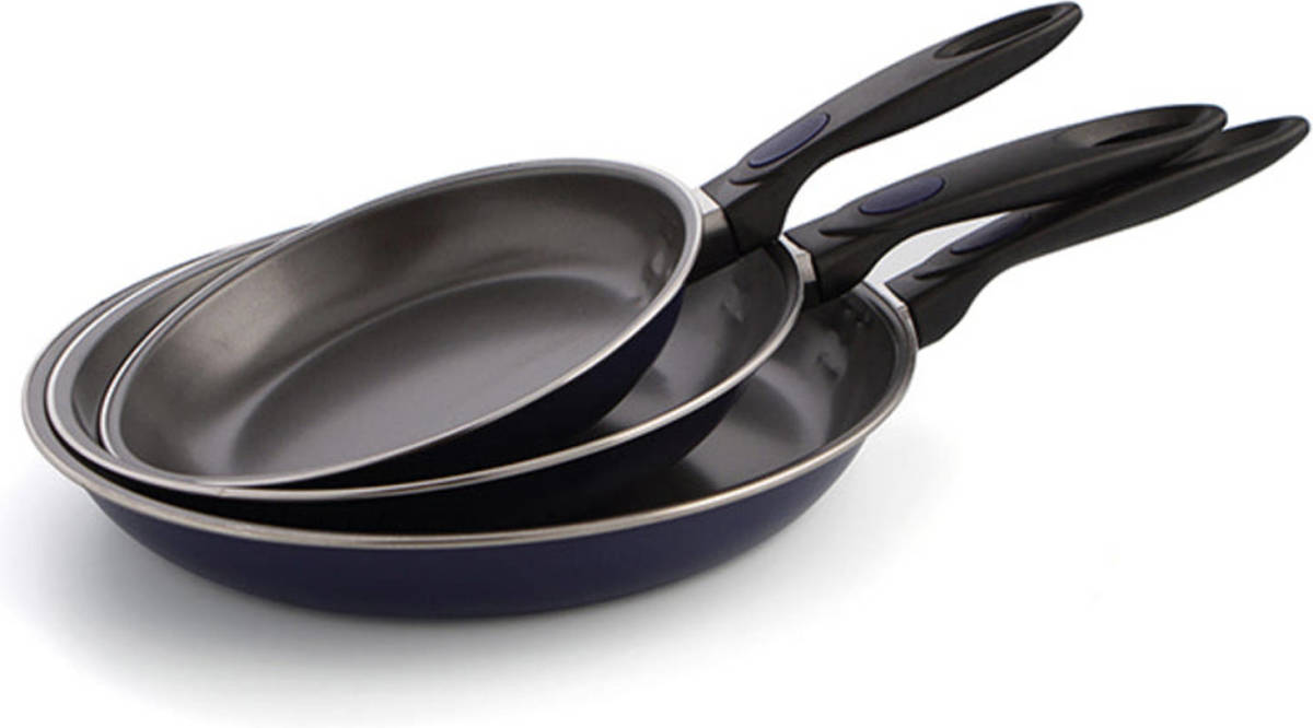 Pannenset Quid Nuit Blauw Metaal Gegalvaniseerd staal (3 pcs)
