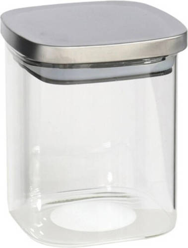 Gerim Voedsel/etenswaren bewaren voorraadpot 1100 ml glas met RVS deksel - Voorraadpot