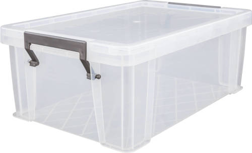 Whitefurze Allstore Opbergbox - 10 liter - Transparant - 40 x 26 x 15 cm - Opbergbox