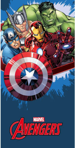 Marvel Avengers Strandlaken Blue - 70 x 140 cm - Katoen