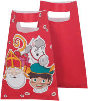 Boland Sinterklaas papieren uitdeelzakjes 10x stuks 23 x 15 cm - Uitdeelzakjes