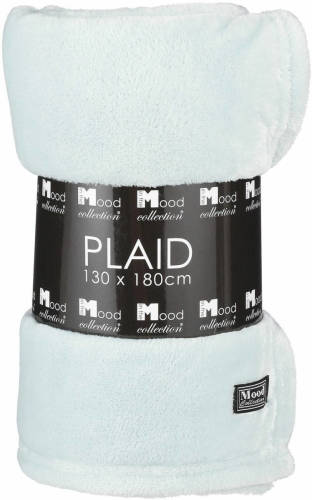 In The Mood Fleece deken/fleeceplaid mintgroen 130 x 180 cm polyester - Plaids