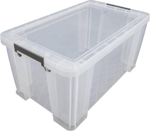 Whitefurze Allstore Opbergbox - 54 liter - Transparant - 66 x 38 x 31 cm - Opbergbox